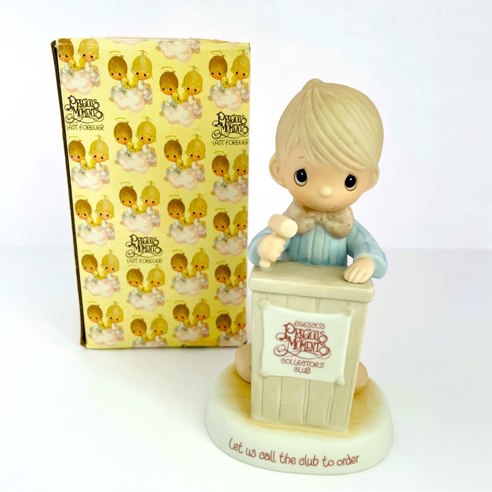 Precious Moments Figurine 
Let Us Call the Club To Order